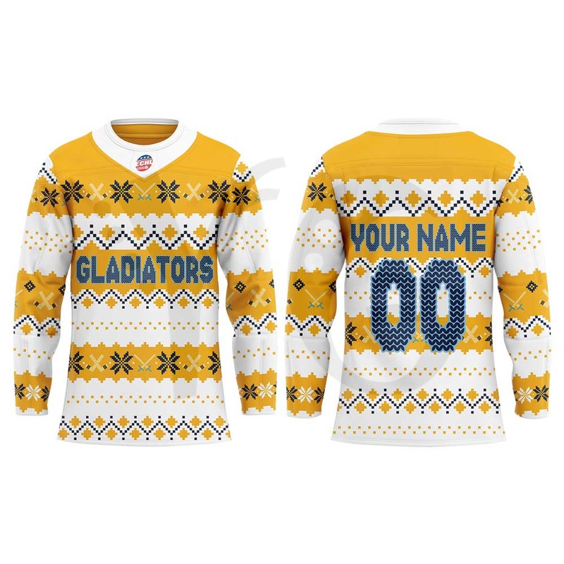 Atlanta Gladiators Christmas Holiday Details Hockey Jersey Atlanta Gladiators Christmas Holiday Details Hockey Jersey