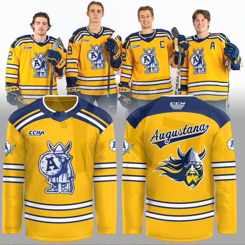 Augustana Vikings CCHA Personalized Hockey Jersey Augustana Vikings CCHA Personalized Hockey Jersey
