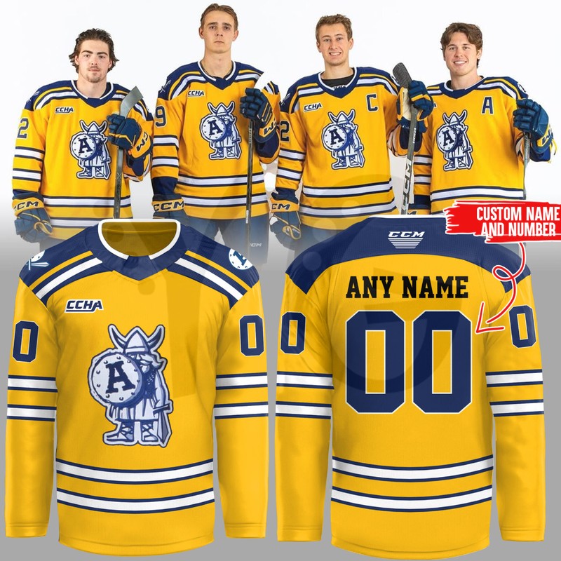 Augustana Vikings CCHA Personalized Hockey Jersey Augustana Vikings CCHA Personalized Hockey Jersey