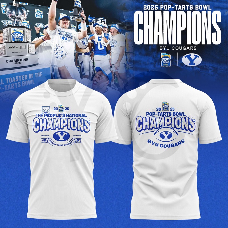 BYU Cougars 2025 Pop-Tarts Bowl Champions Shirt Collection BYU Cougars 2025 Pop-Tarts Bowl Champions Shirt Collection