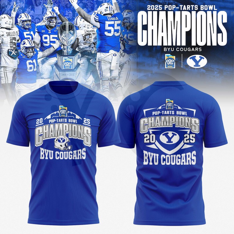 BYU Cougars 2025 Pop-Tarts Bowl Champions Shirt Collection BYU Cougars 2025 Pop-Tarts Bowl Champions Shirt Collection