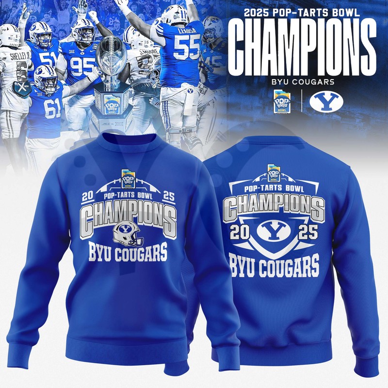 BYU Cougars 2025 Pop-Tarts Bowl Champions Shirt Collection BYU Cougars 2025 Pop-Tarts Bowl Champions Shirt Collection