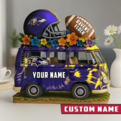 Baltimore Ravens Van Bus Special Home Decor Gift Acrylic Plaque