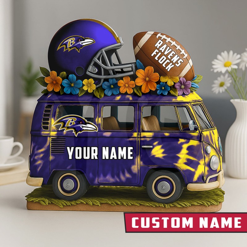 Baltimore Ravens Van Bus Special Home Decor Gift Acrylic Plaque Baltimore Ravens Van Bus Special Home Decor Gift Acrylic Plaque