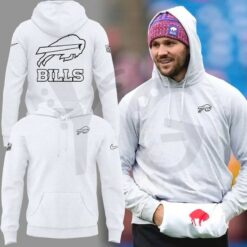 Buffalo Bills Josh Allen 2025 White Hoodie