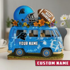 Carolina Panthers Van Bus Special Home Decor Gift Acrylic Plaque
