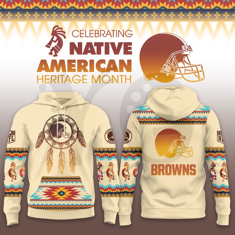 Cleveland Browns Native American Heritage Limited Hoodie Cleveland Browns Native American Heritage Limited Hoodie