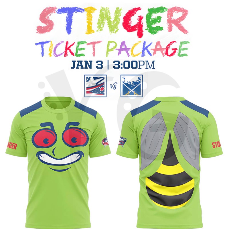 Columbus Blue Jackets Stinger Game Night Shirt Collection Columbus Blue Jackets Stinger Game Night Shirt Collection