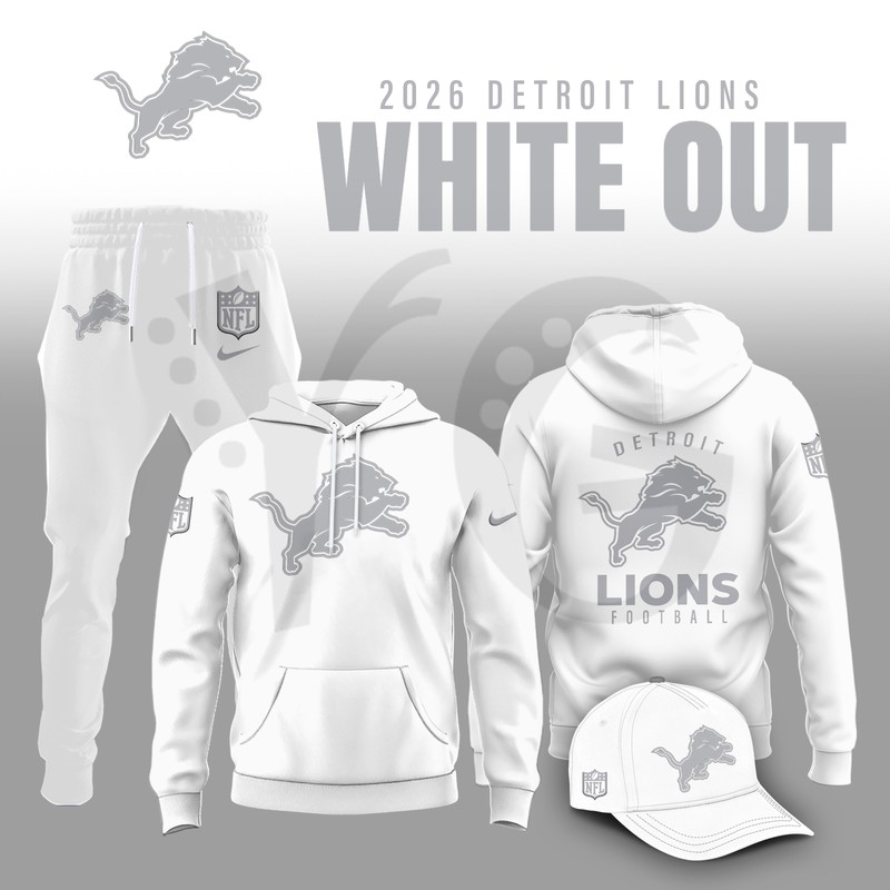 Detroit Lions 2026 White Out Limited Edition Collection Detroit Lions 2026 White Out Limited Edition Collection