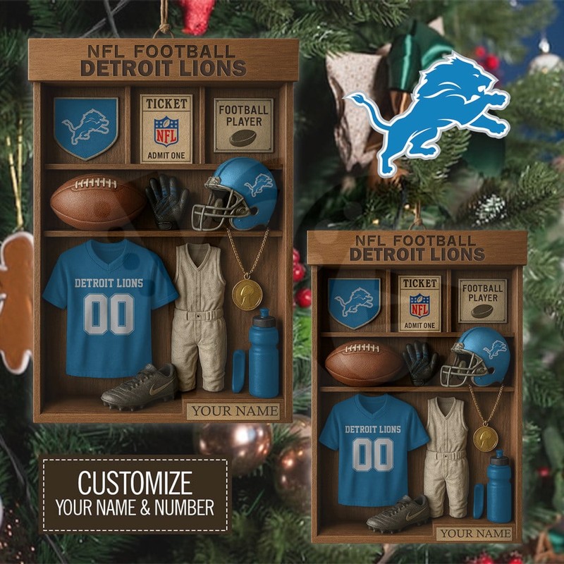 Detroit Lions NFL Football Locker Limited Edition Ornament Detroit Lions NFL Football Locker Limited Edition Ornament