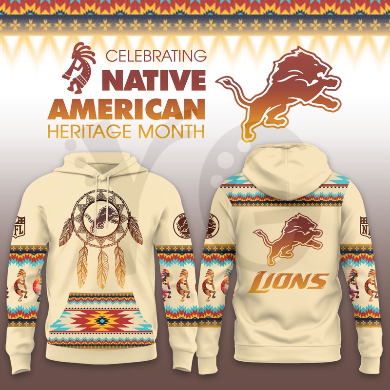 Detroit Lions Native American Heritage Limited Hoodie Detroit Lions Native American Heritage Limited Hoodie