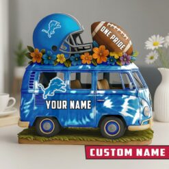 Detroit Lions Van Bus Special Home Decor Gift Acrylic Plaque