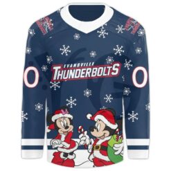 Evansville Thunderbolts x Mickey Merry Christmas 2025 Hockey Jersey
