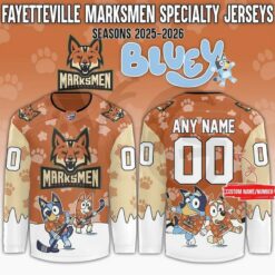 Fayetteville Marksmen x Bluey Special Edition Hockey Jersey Fayetteville Marksmen x Bluey Special Edition Hockey Jersey