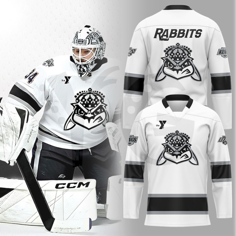 Greenville Swamp Rabbits White Rabbit King Hockey Jersey Greenville Swamp Rabbits White Rabbit King Hockey Jersey