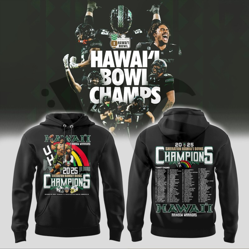 Hawaii Rainbow Warriors Hawaii Bowl Champions Merch Collection Hawaii Rainbow Warriors Hawaii Bowl Champions Merch Collection