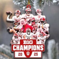 Indiana Hoosiers Big Ten Championship Victory Special Ornaments
