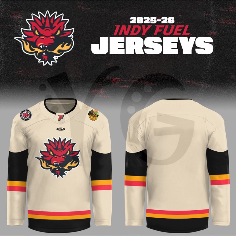 Indy Fuel 2025-2026 Personalized Hockey Jersey Indy Fuel 2025-2026 Personalized Hockey Jersey