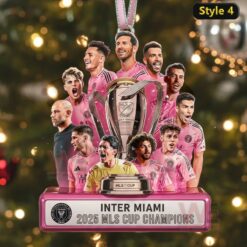 Inter Miami Celebrating 2025 MLS Cup Champions Christmas Ornament 5