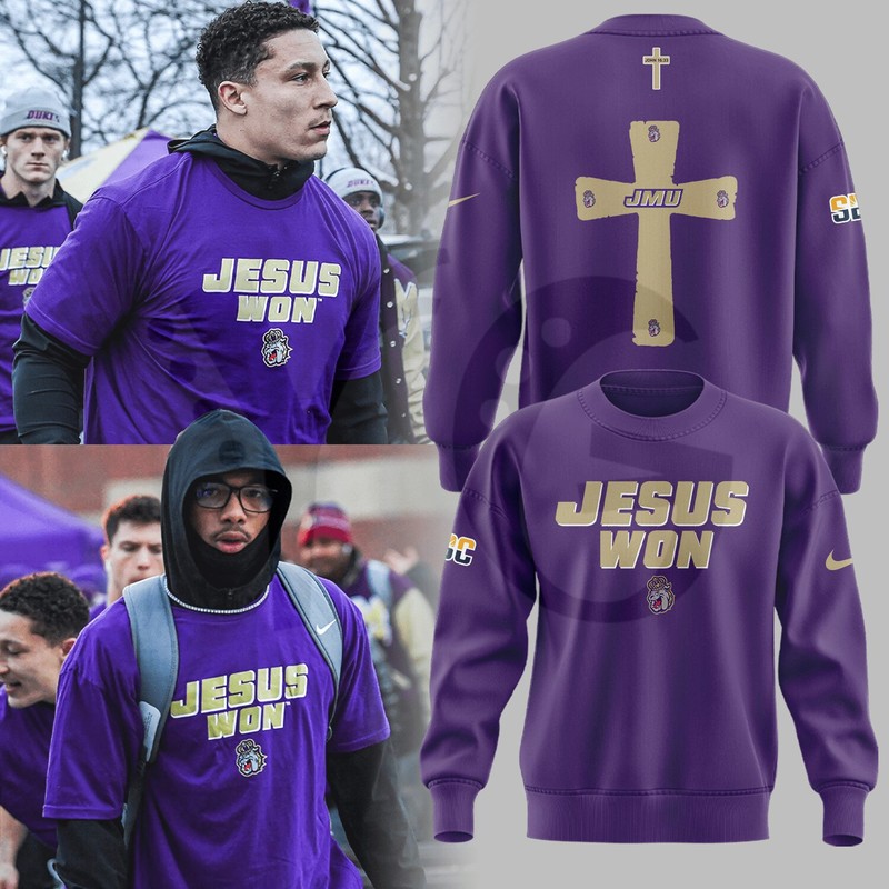 James Madison Dukes Jesus Won Special Shirt Collection James Madison Dukes Jesus Won Special Shirt Collection