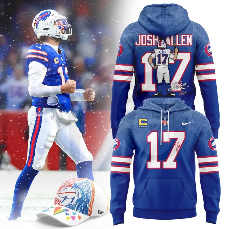 Josh Allen 17 Buffalo Bills Limited Edition Hoodie Josh Allen 17 Buffalo Bills Limited Edition Hoodie