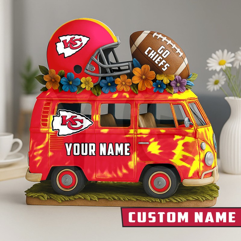 Kansas City Chiefs Van Bus Special Home Decor Gift Acrylic Plaque Kansas City Chiefs Van Bus Special Home Decor Gift Acrylic Plaque