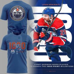Leon Draisaitl 1000 Career Points Special Shirt Collection 4