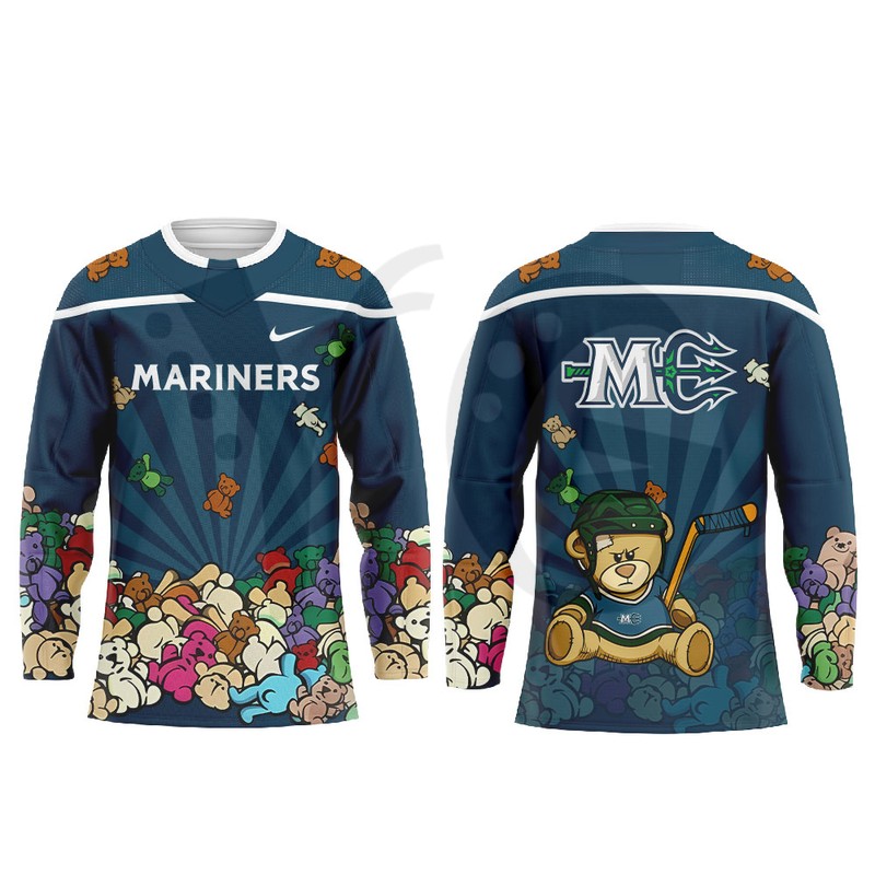 Maine Mariners Teddy Bear Toss Night Hockey Jersey Maine Mariners Teddy Bear Toss Night Hockey Jersey