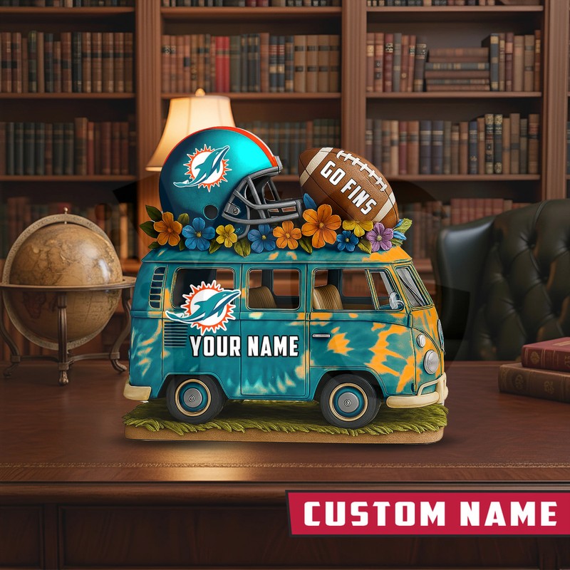Miami Dolphins Van Bus Special Home Decor Gift Acrylic Plaque Miami Dolphins Van Bus Special Home Decor Gift Acrylic Plaque