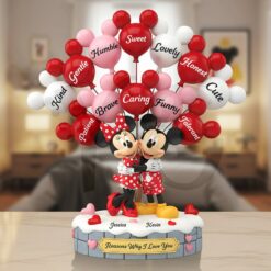 Mickey and Minnie Romantic Couple Acrylic Plaque Mickey and Minnie Romantic Couple Acrylic Plaque