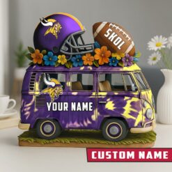 Minnesota Vikings Van Bus Special Home Decor Gift Acrylic Plaque