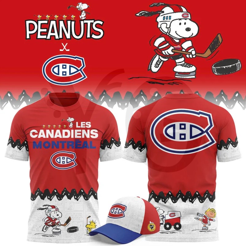 Montreal Canadiens Peanuts Night Special Shirt Collection Montreal Canadiens Peanuts Night Special Shirt Collection
