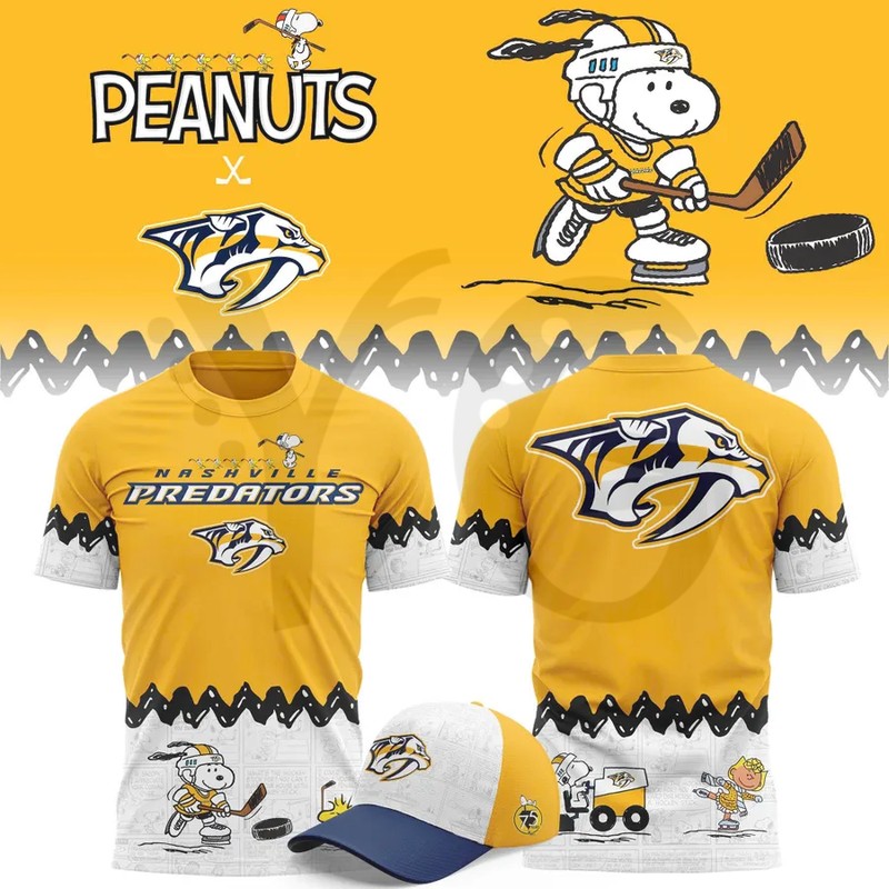 Nashville Predators Peanuts Night Special Shirt Collection Nashville Predators Peanuts Night Special Shirt Collection