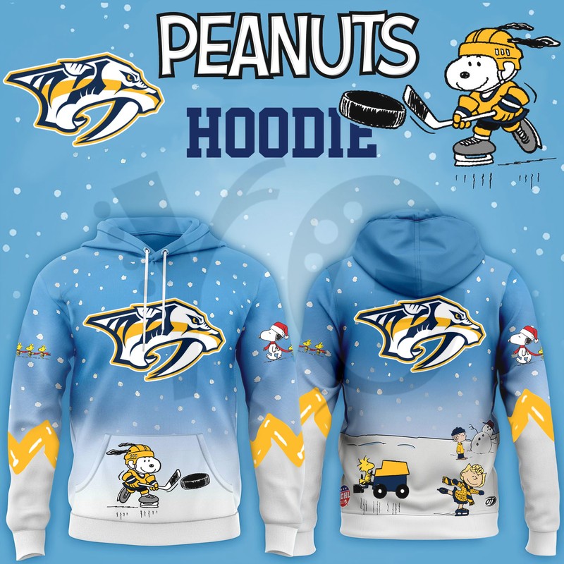 Nashville Predators x Peanuts And Snoopy Special Edition Hoodie Nashville Predators x Peanuts And Snoopy Special Edition Hoodie