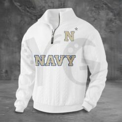 Navy Midshipmen PREMIUM Half-Zip Sweater