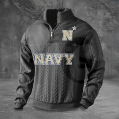 Navy Midshipmen PREMIUM Half Zip Sweater 3