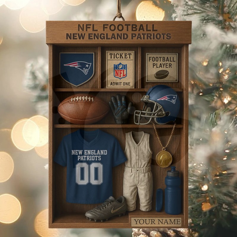 New England Patriots NFL Football Locker Limited Edition Ornament New England Patriots NFL Football Locker Limited Edition Ornament