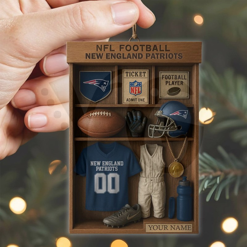 New England Patriots NFL Football Locker Limited Edition Ornament New England Patriots NFL Football Locker Limited Edition Ornament