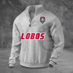 New Mexico Lobos PREMIUM Half-Zip Sweater