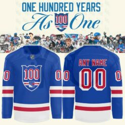 New York Rangers 100 Years As One Special Hockey Jersey