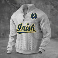 Notre Dame Fighting Irish PREMIUM Half-Zip Sweater Notre Dame Fighting Irish PREMIUM Half-Zip Sweater