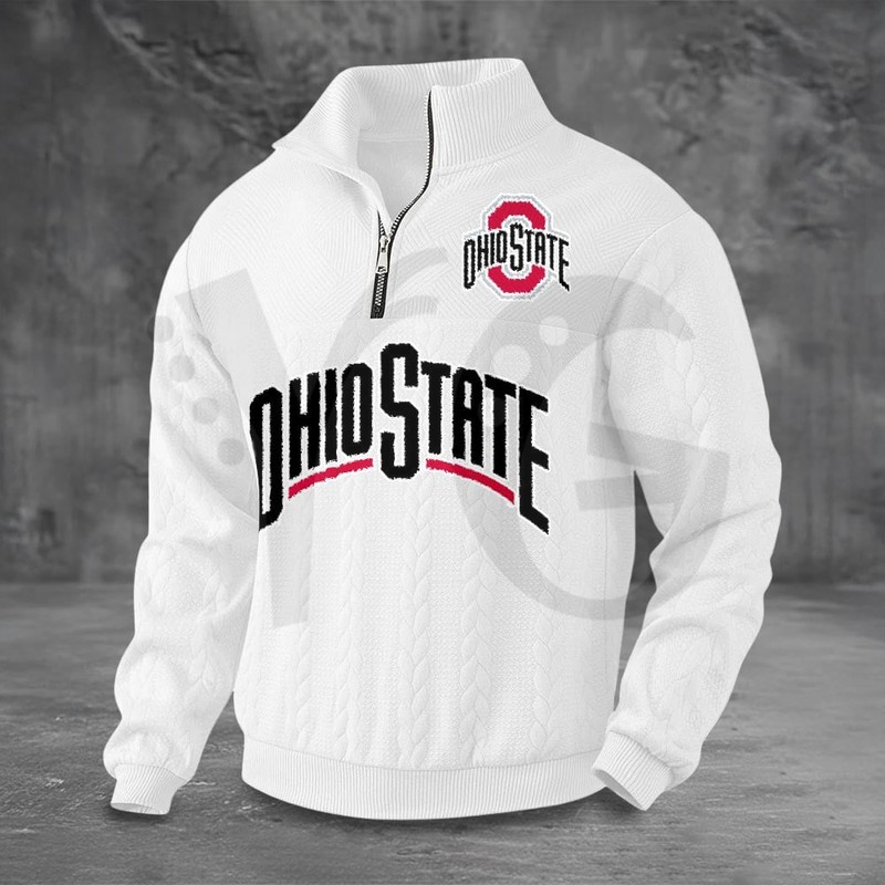 Ohio State Buckeyes PREMIUM Half-Zip Sweater Ohio State Buckeyes PREMIUM Half-Zip Sweater