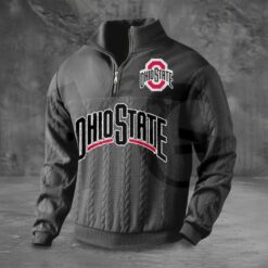 Ohio State Buckeyes PREMIUM Half Zip Sweater 3