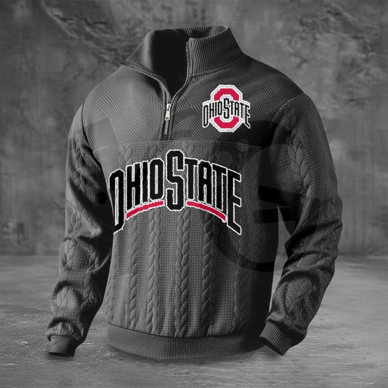 Ohio State Buckeyes PREMIUM Half-Zip Sweater Ohio State Buckeyes PREMIUM Half-Zip Sweater
