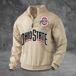 Ohio State Buckeyes PREMIUM Half Zip Sweater 4