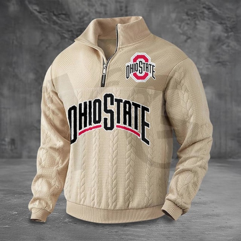 Ohio State Buckeyes PREMIUM Half-Zip Sweater Ohio State Buckeyes PREMIUM Half-Zip Sweater