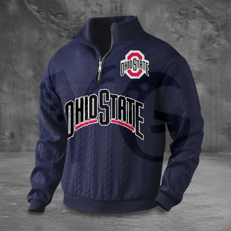 Ohio State Buckeyes PREMIUM Half-Zip Sweater Ohio State Buckeyes PREMIUM Half-Zip Sweater