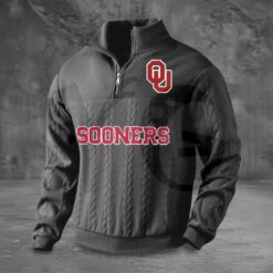 Oklahoma Sooners PREMIUM Half Zip Sweater 3