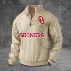 Oklahoma Sooners PREMIUM Half Zip Sweater 4
