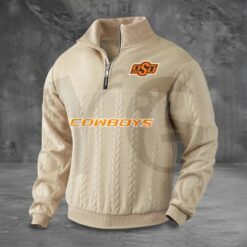 Oklahoma State Cowboys PREMIUM Half Zip Sweater 4